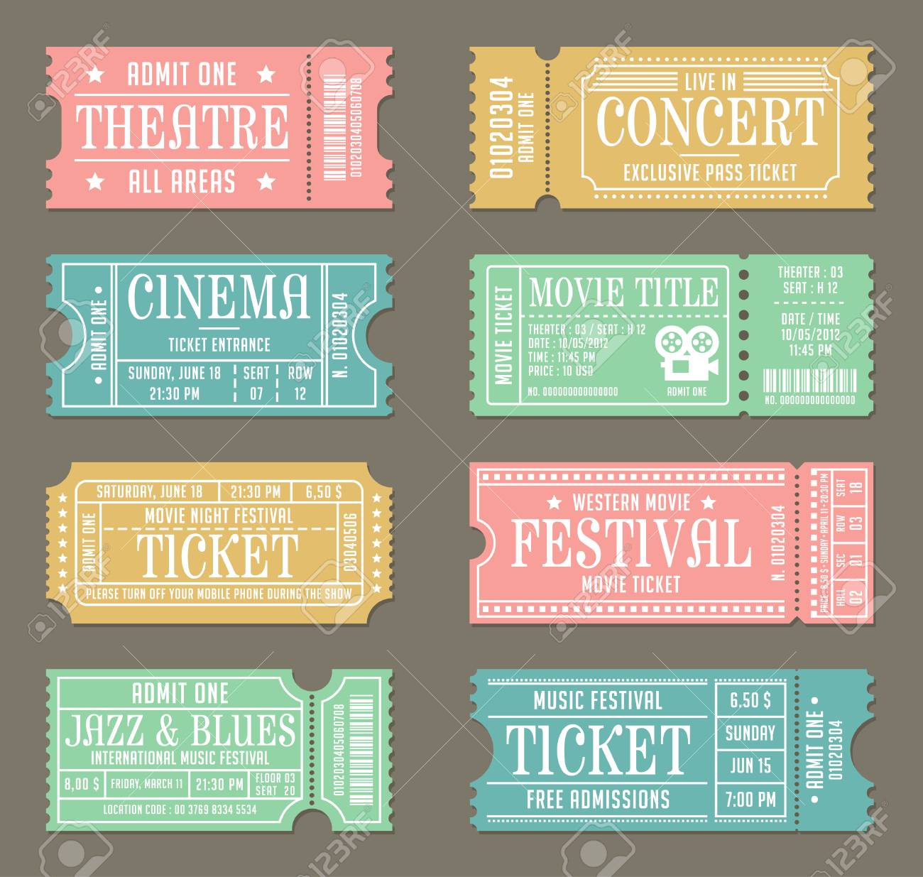 チケットテンプレート 画像 - Freepikで無料ダウンロード