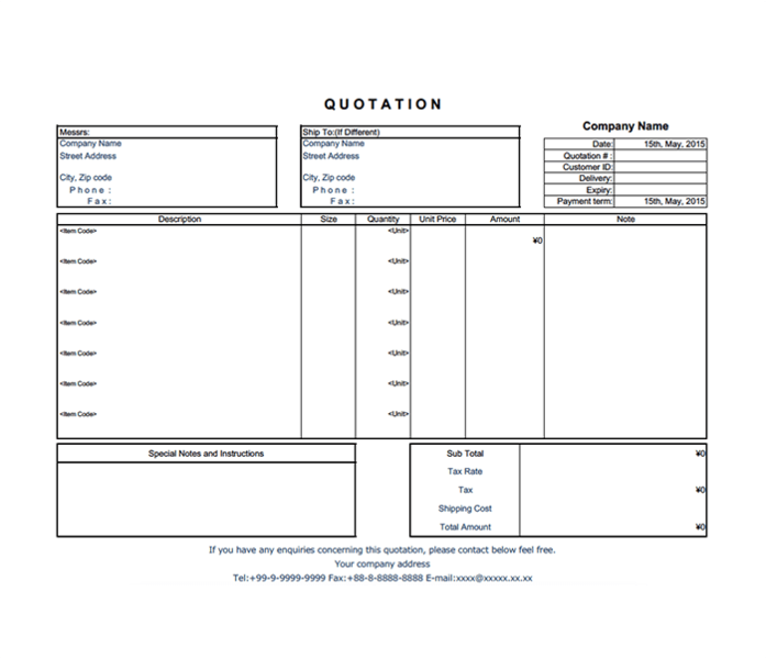 無料テンプレート付き：英語の見積り書の書き方 - Wise