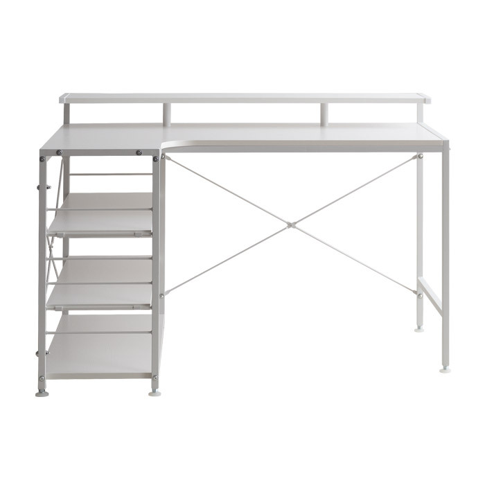 Merytes パソコンデスク 机 学習机 勉強机 computer desk ゲーミングデスクワークデスクL字デスク 棚 付き pc 省スペース組立簡単 在宅勤務m 120cm幅タイプL字デスク merrily メラリーディスプレイ棚付き家具・インテリア通販公式 エアリゾーム