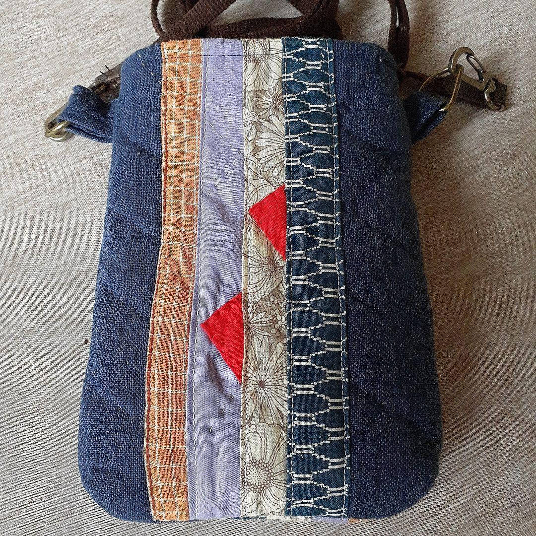 パッチワーク スマホショルダーバッグハンドメイド - メルカリ