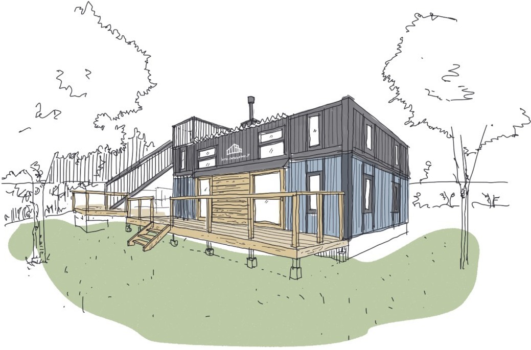 40フィートコンテナを利用したヘアサロン内装が完成しましたコンテナハウス・建築確認対応JISコンテナ製作はフォーモスト