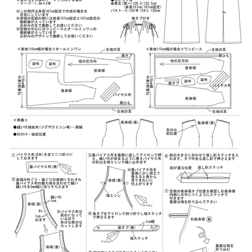 パターン講座「フレアーワンピース」① - なびの洋裁教室ブログ
