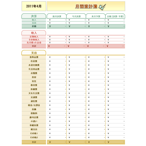 エクセル家計簿を使ってお金を貯めよう！ － 予実管理の応用普通のサラリーマンがサラリーマンの為に書くブログ