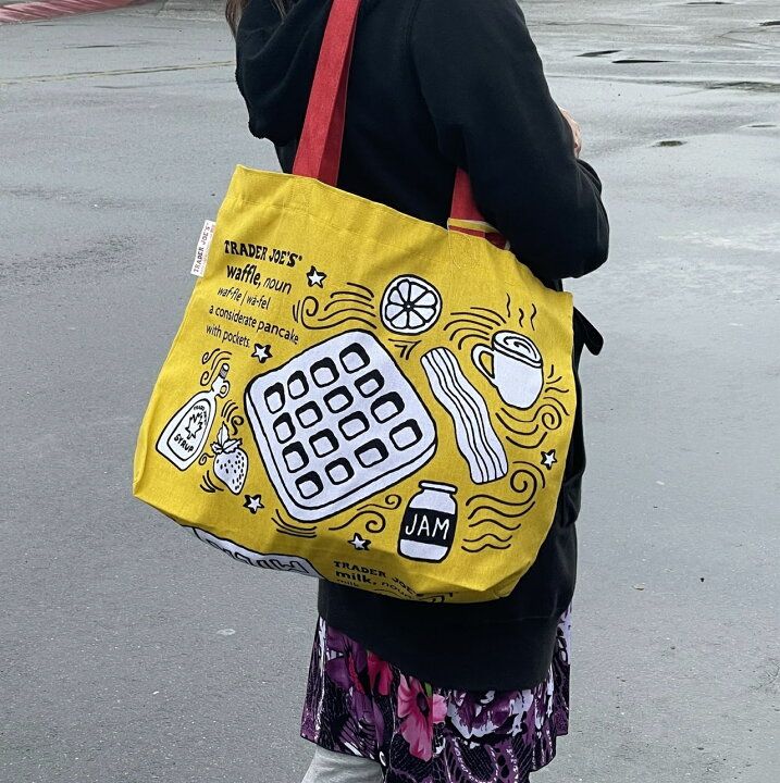 TRADER JOE'S トレーダージョーズ JUTE TOTE ジュートトート 麻Lemon エコバッグLINEブランドカタログ