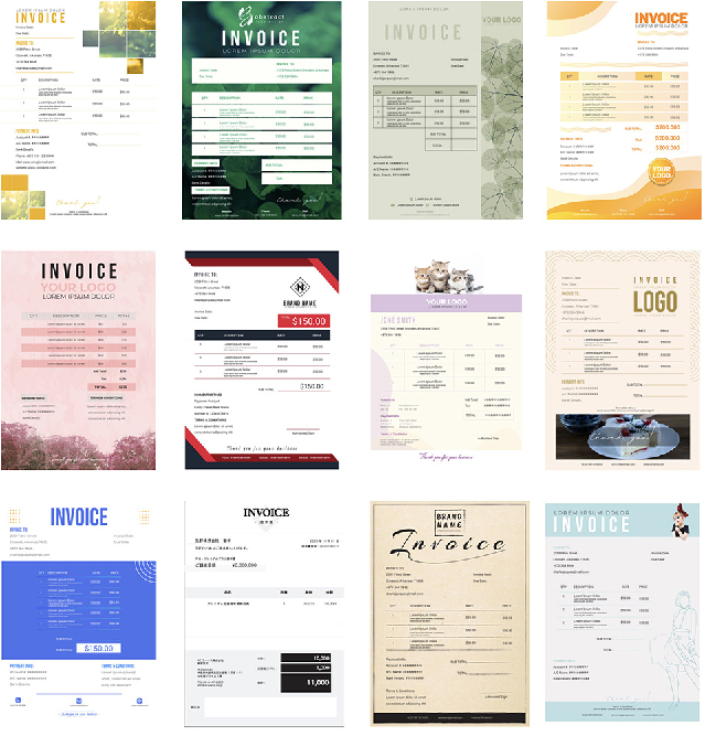 見た目は専用用紙っぽいかも！淡いブルーの請求書Excelテンプレート 無料EXCEL請求書テンプレート