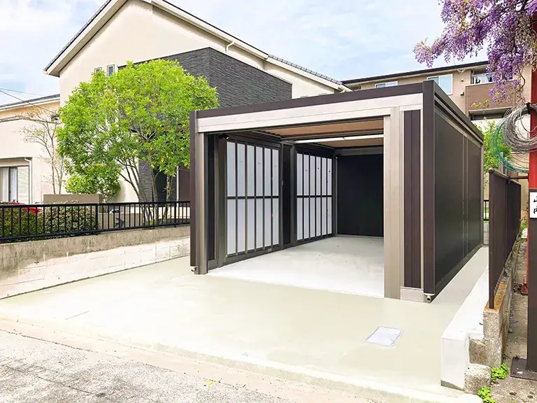 外構施工例一覧 カーポート・倉庫・工事費用150万円 ～ 200万円画像表示 外構工事のガーデンプラス
