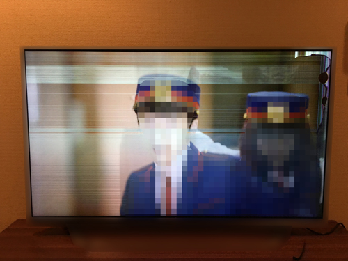 故障 画面割れ テレビ SONY 60インチ