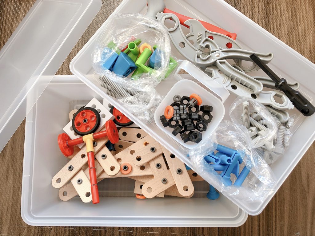 散らかるブリオビルダーの収納方法・片付け方を大紹介！ワーママmiの学びラボ