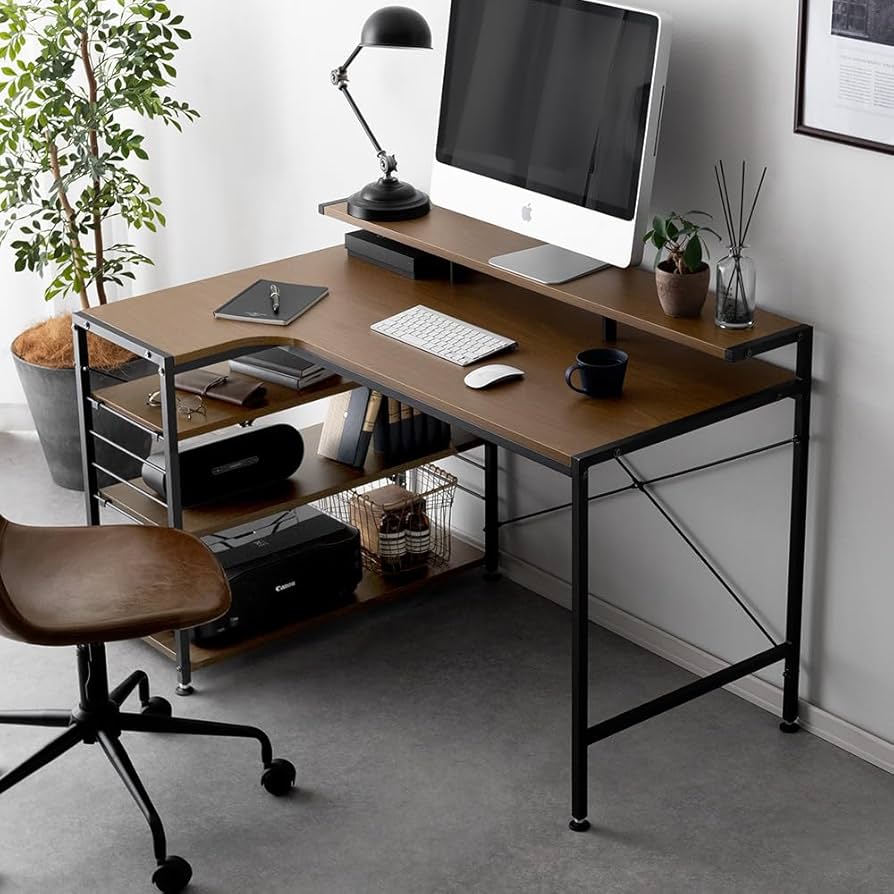 120cm幅タイプL字デスク merrily メラリーディスプレイ棚付き家具・インテリア通販公式 エアリゾーム