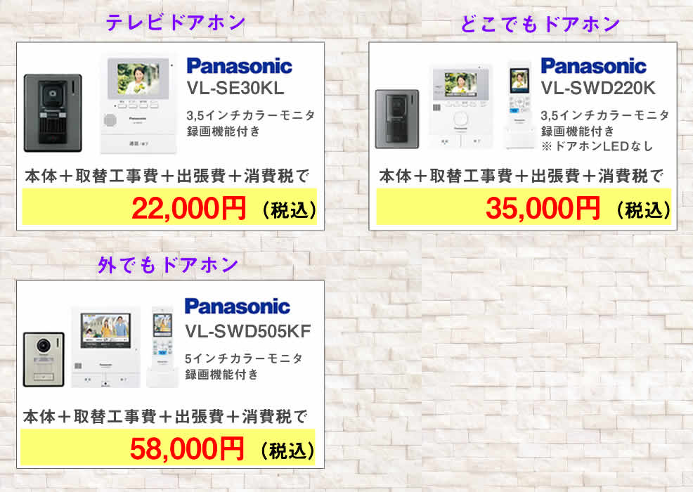 図で見る インターホンをモニター付きドアホンに交換する方法sumical