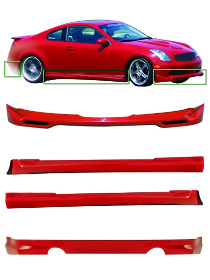 2003-2004 Infiniti G Sedan G35 Duraflex GT Competition Front Bumper - 1Piece