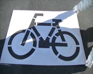 路面テープ 駐輪場 自転車 マーク テープ 反射タイプ