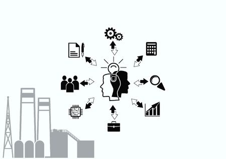 事業戦略のアイコンを設定Premiumベクトル素材