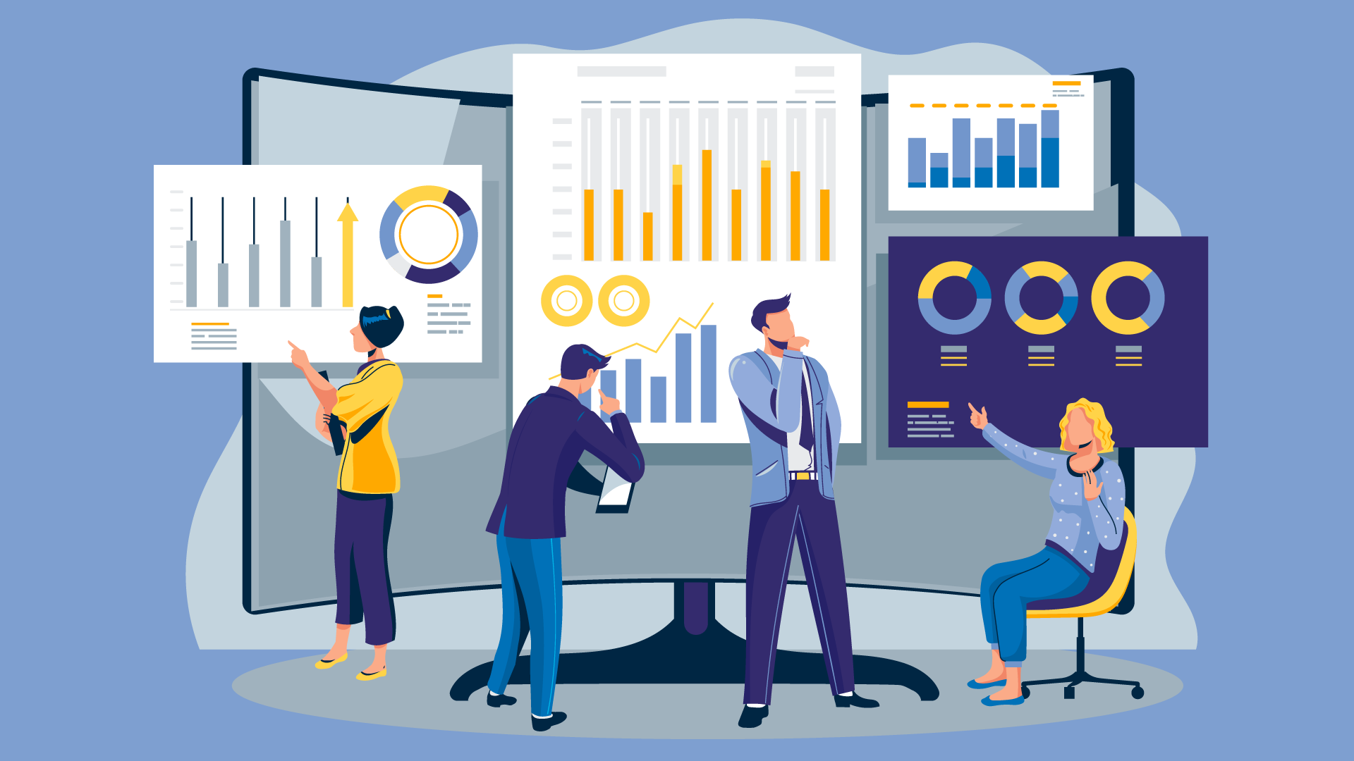 中小企業に説明する大企業イラスト画像とPNGフリー素材透過の無料ダウンロード - Pngtree