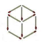 算数クイズランド 086：「マッチ棒クイズ」同じ大きさの三角形を6個つくろう。バンダイによる、遊びと学びのココロ育むファミリーエンタメサイト