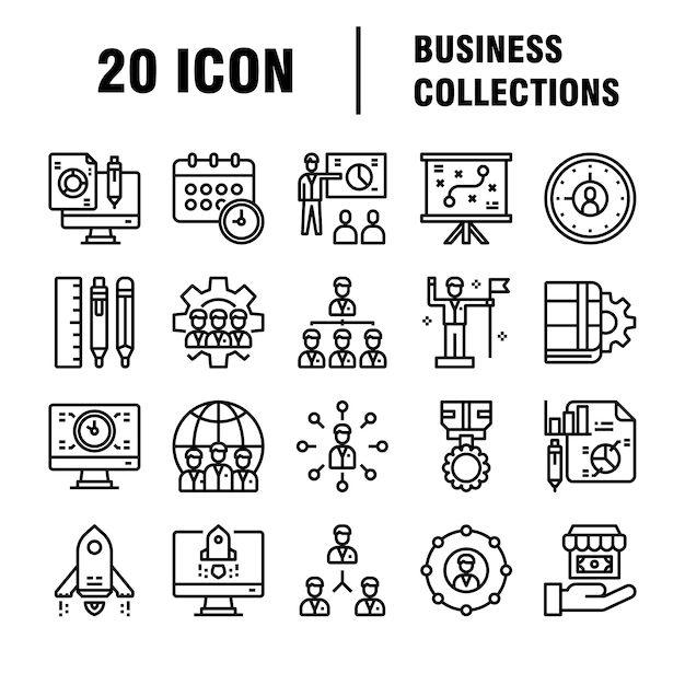 戦略アイコンセット。目標、障害、方向性、フォーカス、再配置、洞察、予算、マーケティング、方向性など、戦略的なトピックに関するさまざまな記号」のベクター画像素材 ロイヤリティフリー399314089Shutterstock