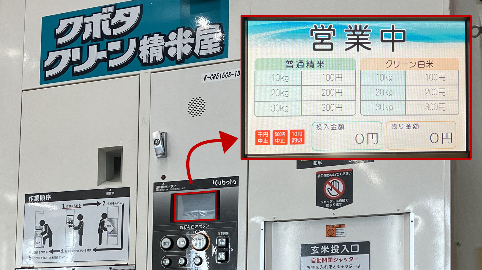 コイン精米機ビジネス 特長Fujitaka