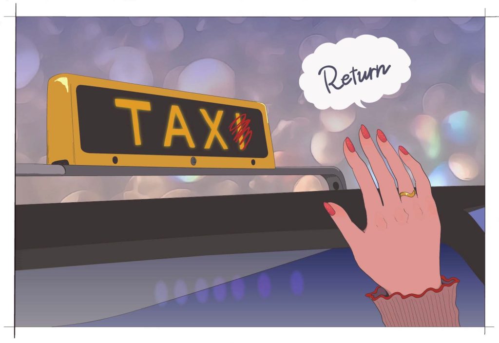 確定申告書を持った女性のイラスト無料フリーイラスト素材集 Frame illust