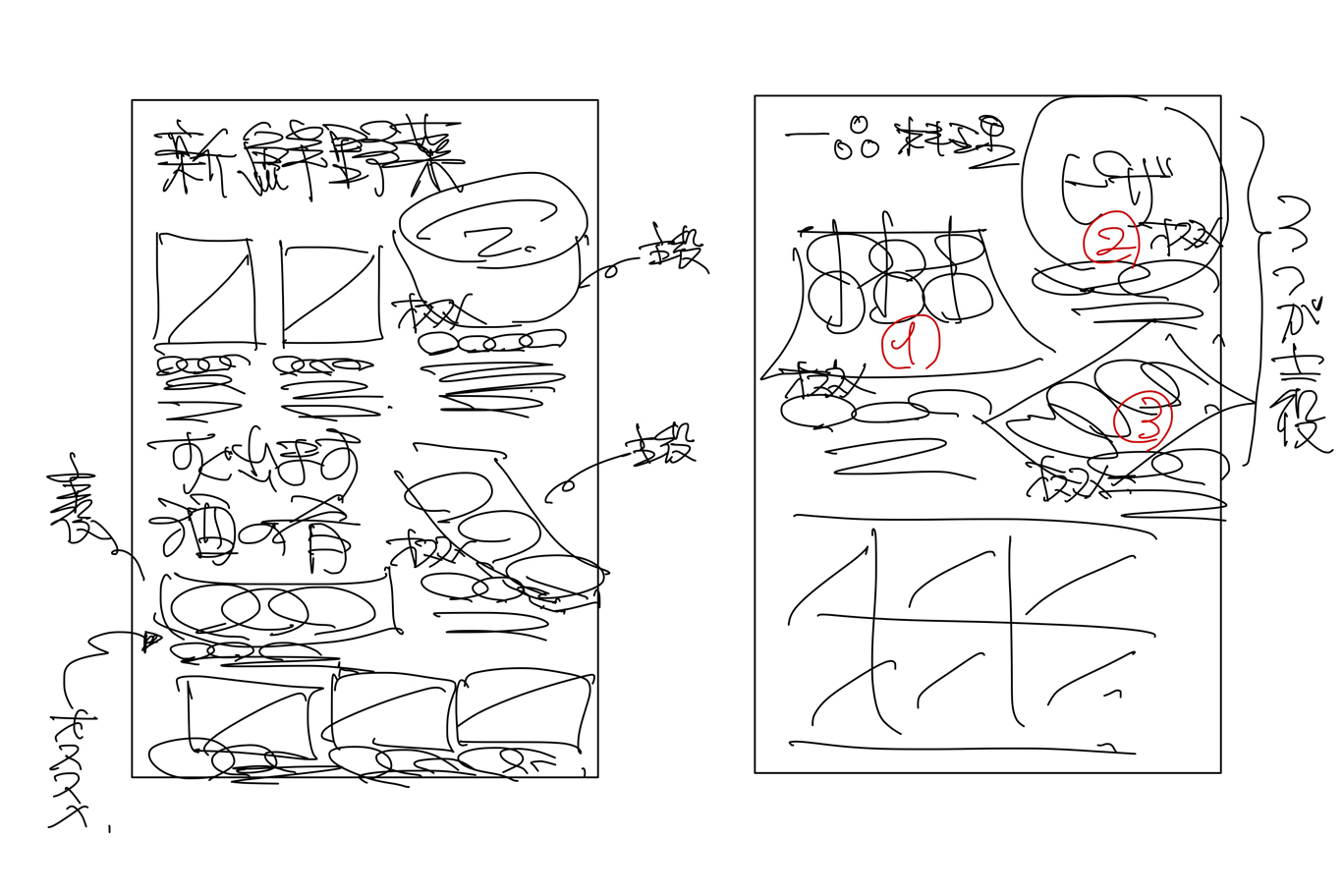 ☆飲食店筆文字メニュー作成☆