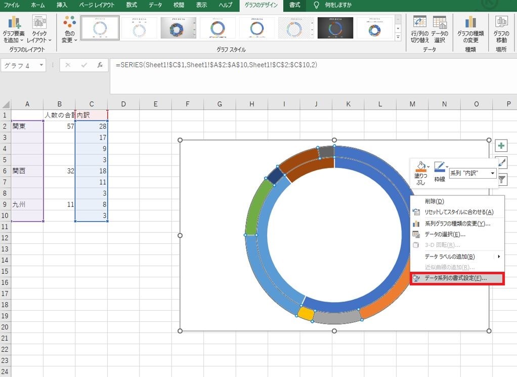 エクセル Excel で簡単にグラフを重ねる方法！異なるグラフの重ね方や二重円グラフの作り方も解説