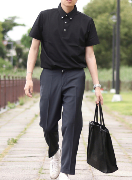 ポロシャツ ブラック系 を使った「ビジネスカジュアル」の人気ファッションコーディネート - WEAR