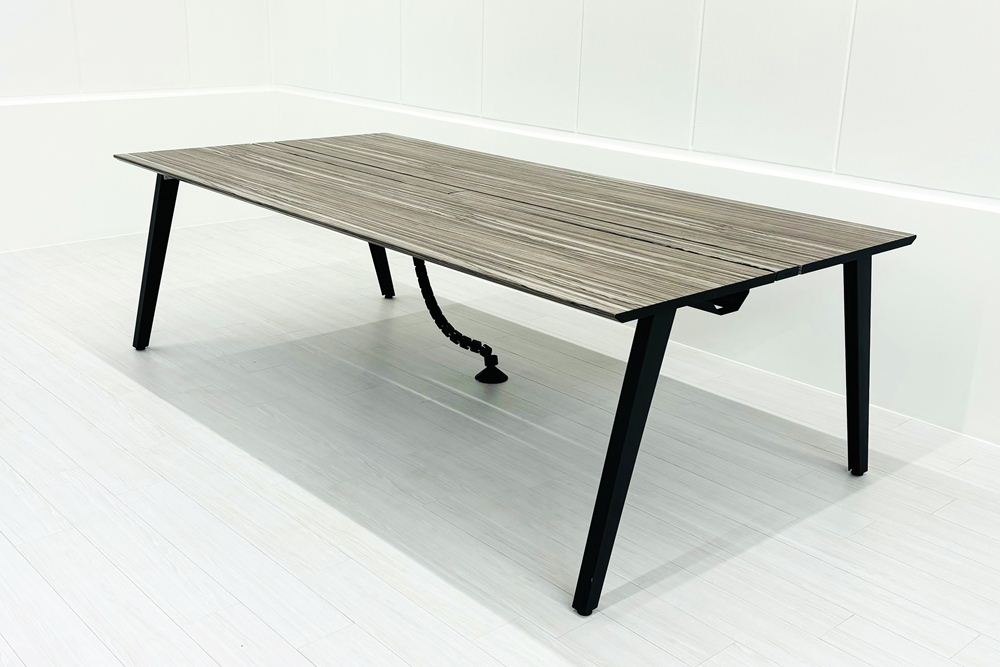 ビスレーBISLEY スチール Lフット600 ＋ メラミン天板 デスク 中古 机 テーブル 大きい 木 作業台