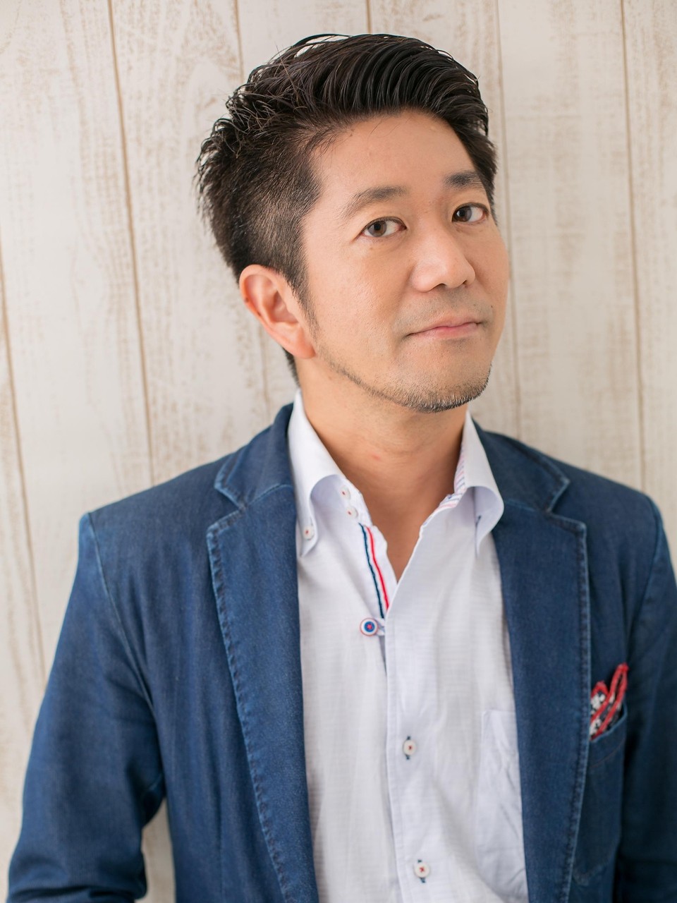 ビジネスに！ウェットショート×ツーブロックイメージモデルヘアスタイルTHE BARBER EROICA 東浦和店P5台あり