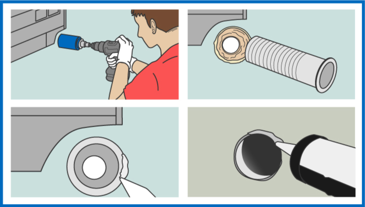 家庭用エアコン エアコンの配管カバーに隙間@相模原市中央区株式会社スマイリー八王子・多摩エリアのエアコン・アンテナ工事お任せください