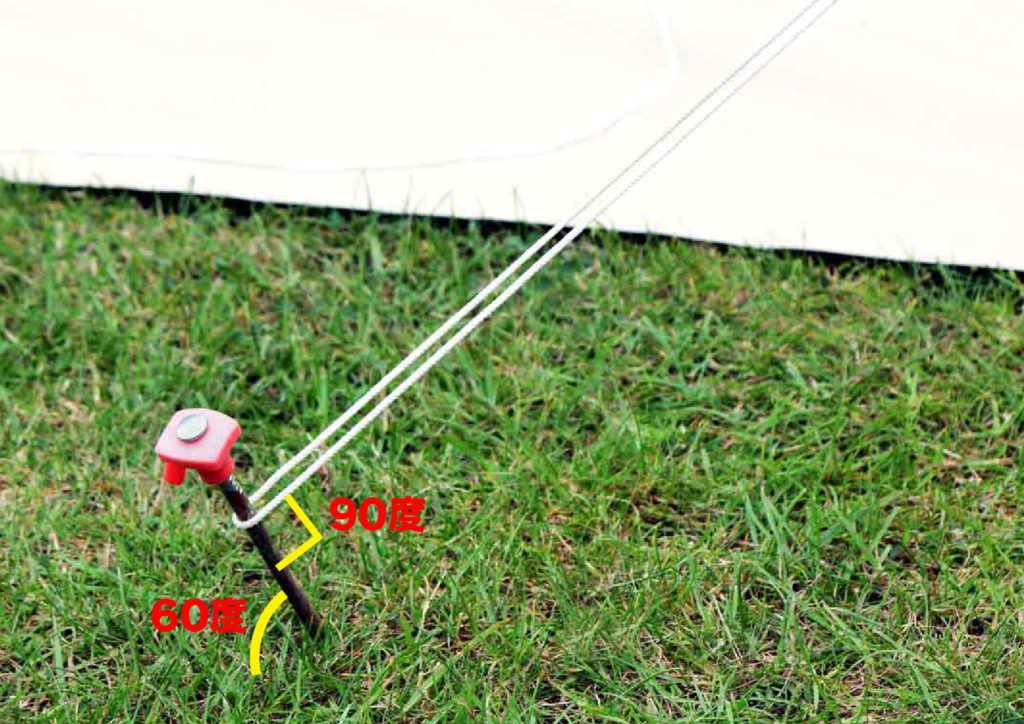ペグの打ち込み角度についてテント設営のときのペグの打ち込み角度っ- Yahoo!知恵袋