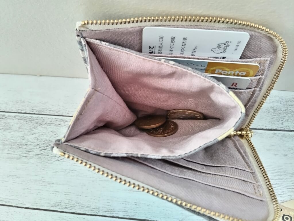 10cmファスナーで作るコインポーチのハンドメイド型紙 PDF千尋のハンドメイド布小物レシピ