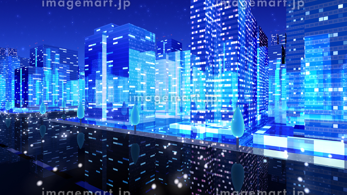 リゾートの街とビジネス街のイラスト。フラットなデザインで都市景観のイラスト素材・ベクター Image 42069102