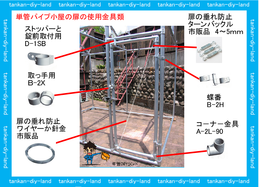 単管パイプ ドアの作り方 小屋のドアの鍵に『ウエスタンラッチ』を取り付けてみた！ - 単管パイプや足場パイプの工作は単管DIYランド - YouTube