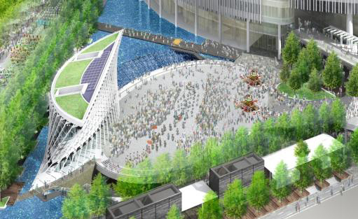 グランフロント大阪の夜景 Vol.1 うめきた広場 大阪 at Night ブログ