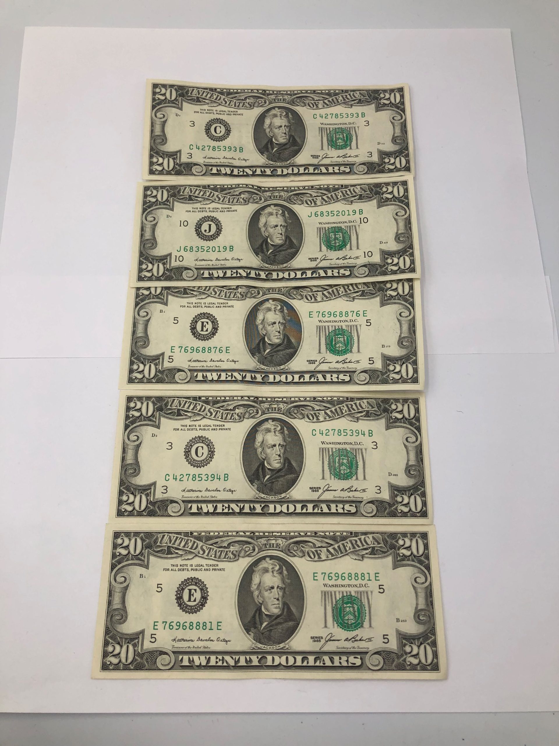 00S 20ドル札 大統領 Tシャツ 両面プリント