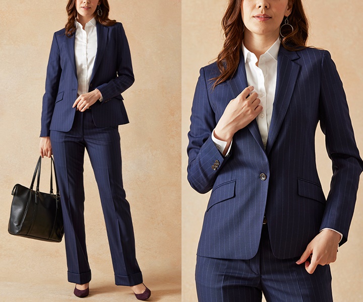 パンツスーツ レディース スカートスーツ フォーマル スーツ ストライプ ビジネススーツ ブラック ネイビー グレー スーツ 面接 就職活動 20代30代 40代 スーツセット テーラードジャケット パンツ スカート 2点セット 春 秋 送料無料 スーツ レディース リクルート