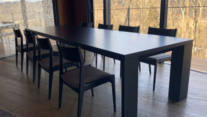 無垢ウォールナット ダイニングテーブル再塗装 オスモカラー カウンタートップオイル