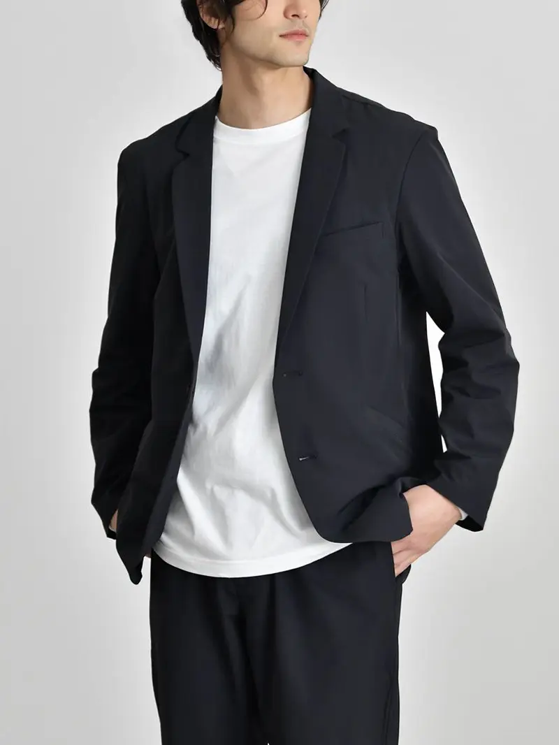 日本製 ビジネスジャケット テーラードジャケット メンズ ビジネス カジュアル おしゃれ ウールジャケット おすすめ ブランド 私服 着こなし コーデ40代 50代 30代 細身 スリム 春 秋 アウター 種類 ジャケパン 仕事 通勤 私服 婚活 オンオフ兼用 ゴルフ きれいめ