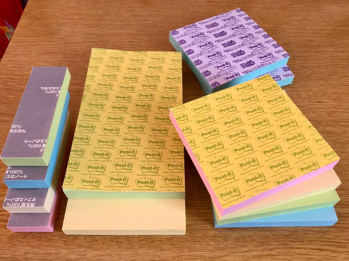 強粘着 ポストイット 付箋 ポータブルふせん ポップアップ PC用 本体黒 2サイズ 2色 1パック POFP-COM1