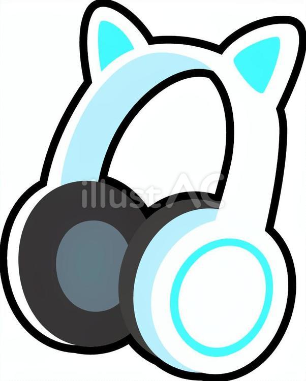 かわいいヘッドホンのイラスト素材無料ダウンロード IllustCute