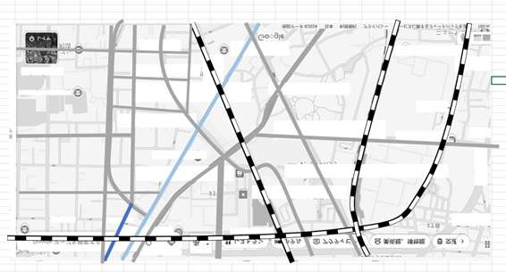 地図 線路や道路を基本図形で簡単に作る日経クロステック xTECH