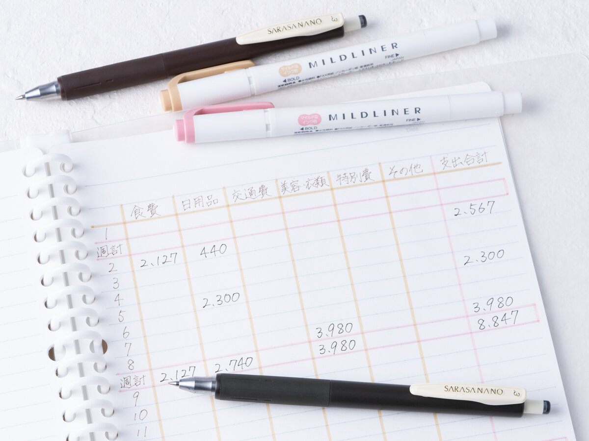 ズボラでも続く！ 手書き家計簿の書き方のマイルールを紹介mii ♡ 楽しい節約貯金生活
