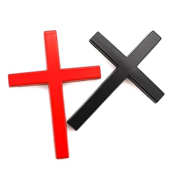 Amazon.co.jp: 十字架 クロス ３Ｄメタル 車のステッカー エンブレムバッジデカールトラック、SUV、RV、小型オートバイに適するアクセサリー黒: 車＆バイク