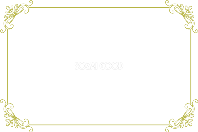 高級感あふれる フレーム素材 飾り枠無料背景イラスト素材Good