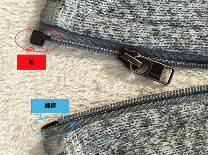 大至急 学校用のファスナーが片方外れました。 下の写真 直しかたを- Yahoo!知恵袋