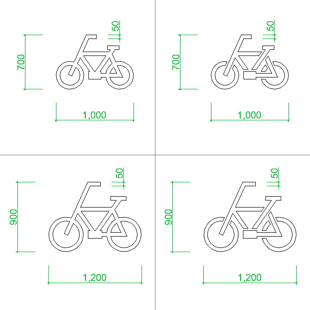 駐輪場看板イラストのフリー素材イラストイメージ
