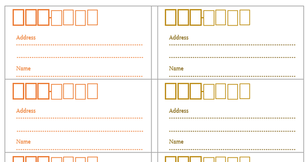 宛名印刷テンプレート 宛名ラベル：10面 文具・事務用品・書類のプリント素材を無料ダウンロード