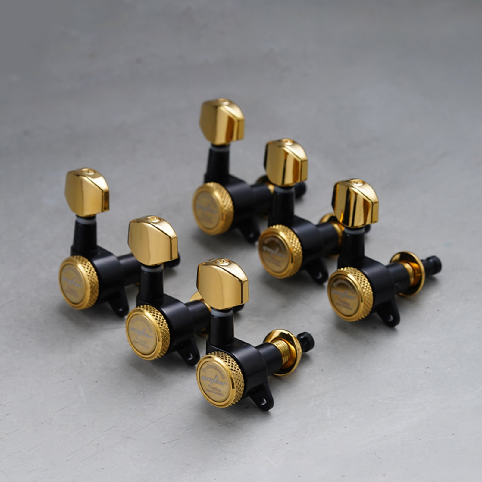 エレキギター＆アコースティックギター用マシンヘッド チューナーペグ キー 6連 Gold正確な