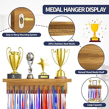 壁掛け木製メダルハンガーメダルホルダートロフィーメダルディスプレイ棚収納ホルダー & ラック Alibaba.com