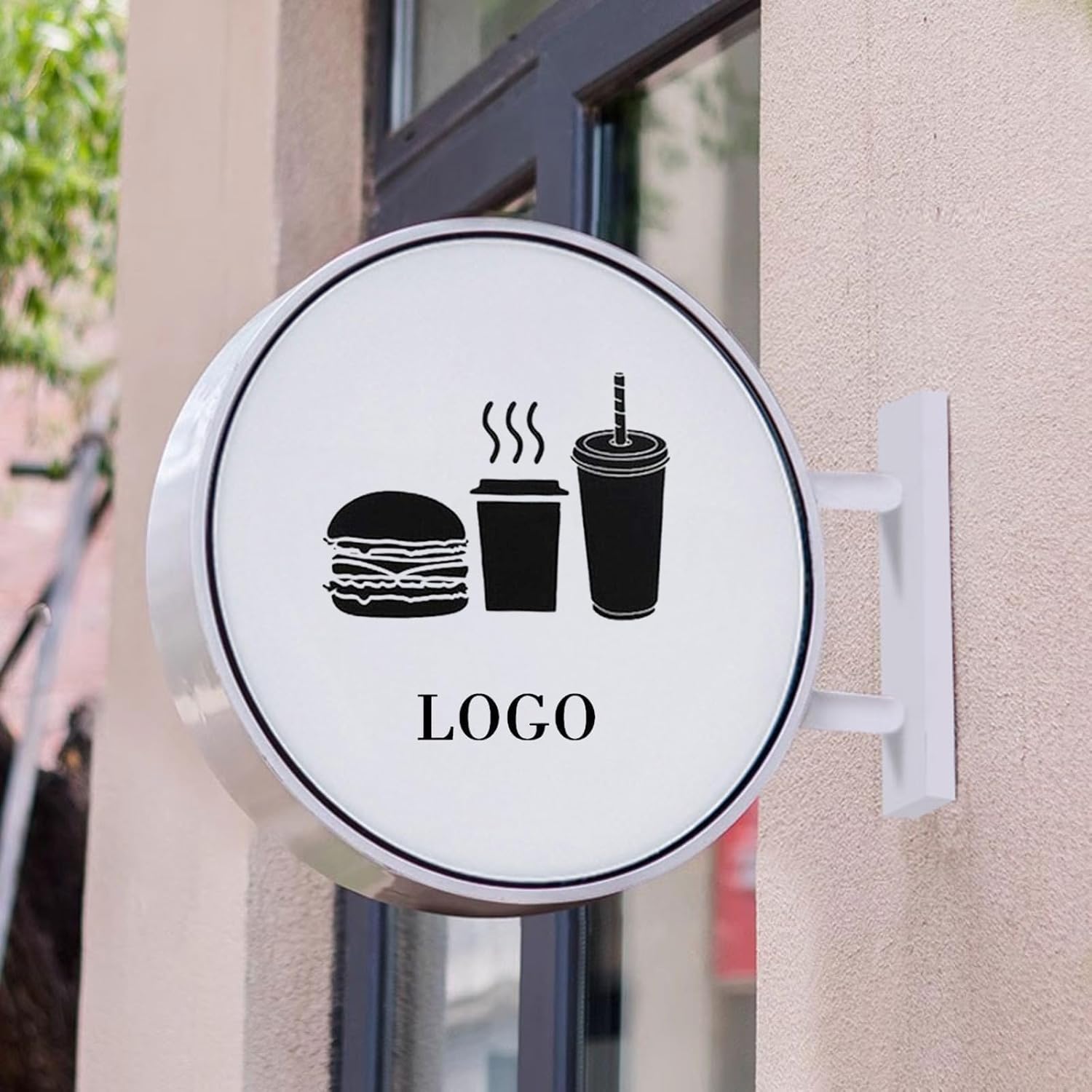 CTREVL LED 屋外 看板 丸型 壁掛けライトボックス 電飾看板 店舗看板 両面ディスプレイ アクリルパネル 3つのインストーAmazon.co.jp: FXNFXLA 丸型 LED 看板、両面屋外丸型投影ライト ライトボックス、ショップ、小売店、展示会用の防水広告投影看板: 文房具・オフィス用品