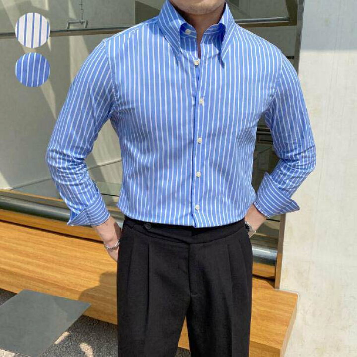 トップス ストライプ シャツ ブラウス レディース 長袖 オフィス ベージュ ピンク OL 制服 事務服 就活 リクルート : チヒロストア - 通販- Yahoo!ショッピング